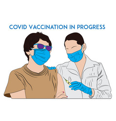 Aged Lady Covid19 Vaccination Process