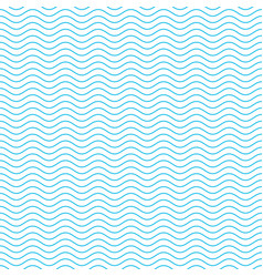 Blue wave sea seamless pattern marine element Vector Image