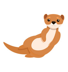 Wild Mink Icon Cartoon Style