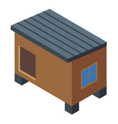 Wood Cat House Icon Isometric Pet Food