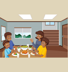 An Afro Family Eating Healthy Food