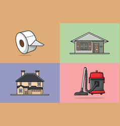 Home Interior Cleaning Equipment Icons