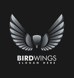 Logo Bird Wings Gradient Colorful Style