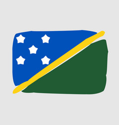 Painted Flag Of Solomon Islands