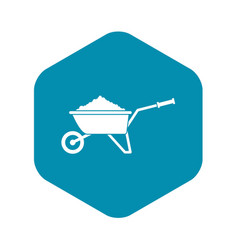 Wheelbarrow Loaded With Soil Icon