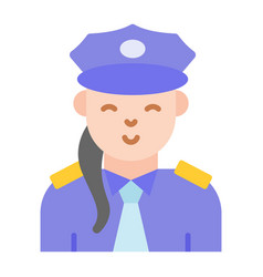 Lady Police Officer Avatar Design Of Professional