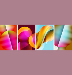 Liquid Abstract Shapes With Gradient Colors