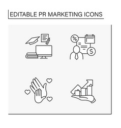 Pr Marketing Line Icons Set