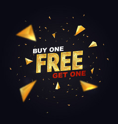 Buy One Get One Free On Dark Background