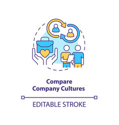 Compare Company Cultures Concept Icon