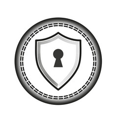 Cyber Security Icon Virtual Protection Sign