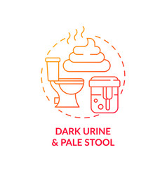 Dark Urine And Pale Stool Concept Icon