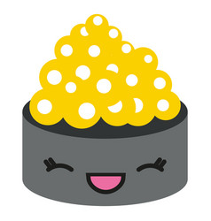 Kawaii Face Whitefish Caviar Sushi