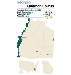 Map Quitman County In Georgia