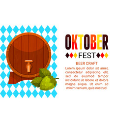 Oktoberfest Promo Banner Beer Fest Wooden Barrel