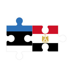 Puzzle Of Flags Of Estonia And Egypt