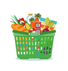 Shopping Basket With Food