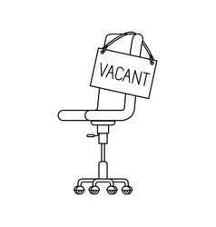 Chair With Vacant Poster Hanging Icon