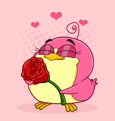 Cute Chickadee Bird Cartoon Character