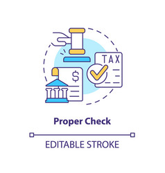 Proper Check Concept Icon