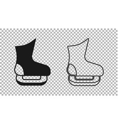 Black Skates Icon Isolated On Transparent