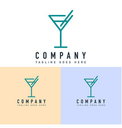 Cocktail Logo Design Template Cocktail Bar Icon