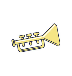 Cute music instrument cartoon Royalty Free Vector Image