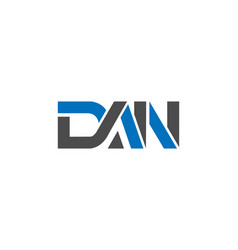 Letter Dan Logo Concept Flat