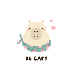 Portrait Of A Funny Capibara In Neckpiece