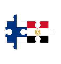 Puzzle Of Flags Of Finland And Egypt