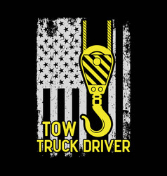 Tow Truck Driver Usa Flag Trucker Gift