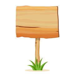 Wooden empty signboard icon Royalty Free Vector Image