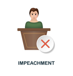 Impeachment Icon 3d From Economic Crisis