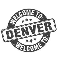 Welcome To Denver Stamp Round Sign