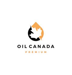 Canada Canadian Maple Leaf Oil Drop Logo Icon