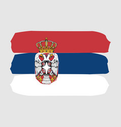 Painted Flag Of Serbia