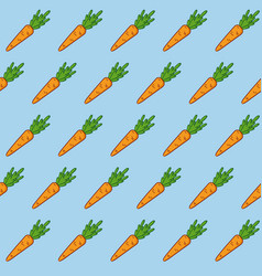 Seamless Pattern With Cartoon Carrots