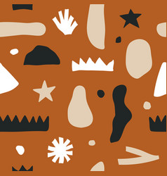 Bohemian Modern Chic Brown Seamless Pattern