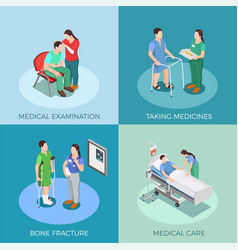 Doctor Patient Isometric Design Concept