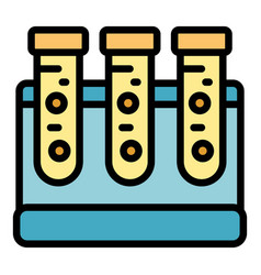 Food Test Tubes Icon Flat