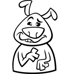 Goofy Dog Cartoon Coloring Page