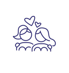 Lesbians In Love Line Icon