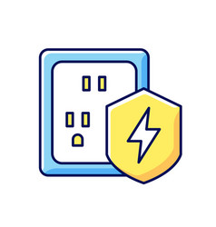 Surge Protection Rgb Color Icon