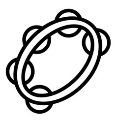 Tambourine Music Icon Outline Style