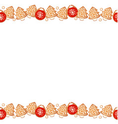 Christmas Gingerbread Cookies Seamless Border