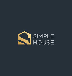 Simple House Logo Design With Abstract Letter S