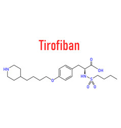 Tirofiban Molecule Skeletal Formula