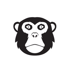 Black Face Monkey Shock Logo Design Graphic