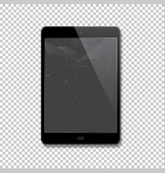 Broken Tablet Isolated On Transparent Background