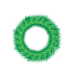 Christmas Wreath Tree Circle Design Element